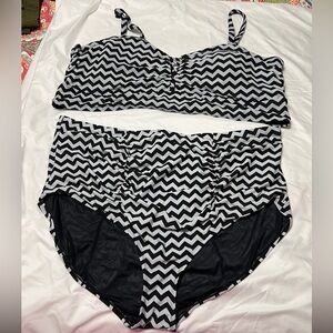 Torrid Zigzag Black and White Bikini
